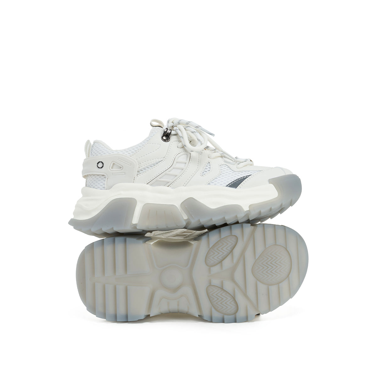 Lightweight Platform White Running Shoes-3