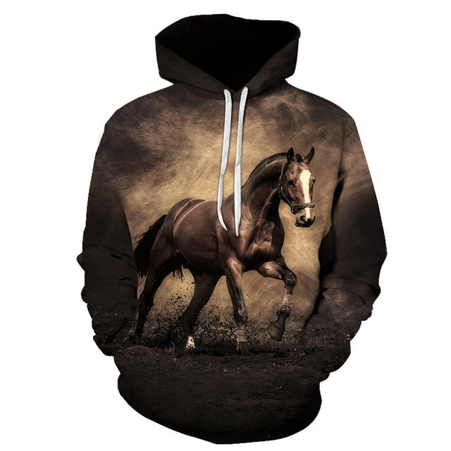 Horse Win Instant Success 3D Print Hoodies Interesting implication Animal Design Men Women Streetwear Pullover Casual Sweatshirt-7