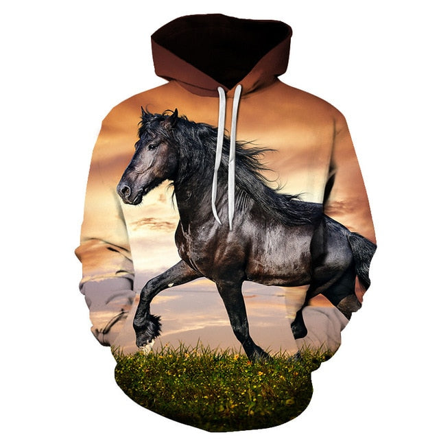 Horse Win Instant Success 3D Print Hoodies Interesting implication Animal Design Men Women Streetwear Pullover Casual Sweatshirt-8