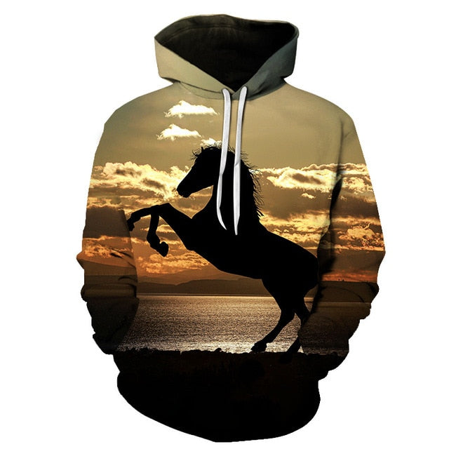 Horse Win Instant Success 3D Print Hoodies Interesting implication Animal Design Men Women Streetwear Pullover Casual Sweatshirt-10