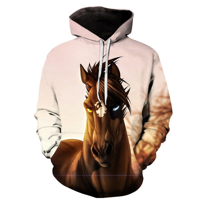 Horse Win Instant Success 3D Print Hoodies Interesting implication Animal Design Men Women Streetwear Pullover Casual Sweatshirt-11