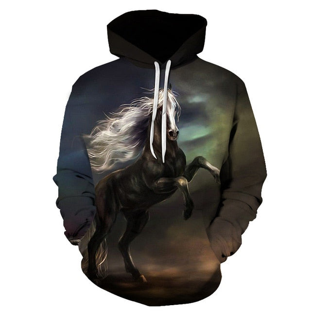 Horse Win Instant Success 3D Print Hoodies Interesting implication Animal Design Men Women Streetwear Pullover Casual Sweatshirt-12