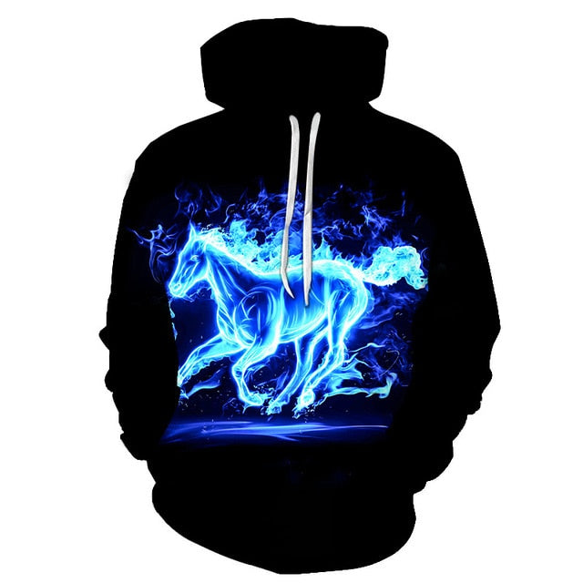 Horse Win Instant Success 3D Print Hoodies Interesting implication Animal Design Men Women Streetwear Pullover Casual Sweatshirt-2