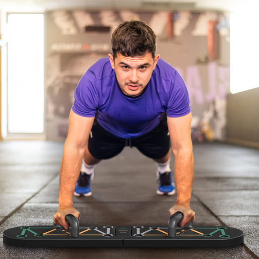 Foldable Push Up Board, 11-in-1 Press Up Board, Portable Pushup Stand with Non-slip Pads, Multi-function Home Gym Equipment for Arm, Shoulder, Chest Muscle Training Fitness, Black-1