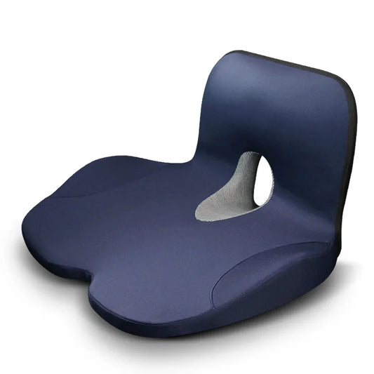 L-Shaped Memory Foam Seat Cushion Ergonomic Hip Lumbar Support Blue-0